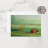 Waterverf Groene weide hooivelden Notitiekaartje (Voorkant / Achterkant in situ)