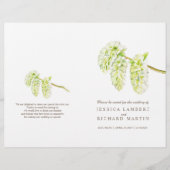 Waterverf groene willow catkins bruiloft (Voorkant)