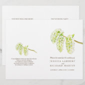 Waterverf groene willow catkins bruiloft (Voorkant / Achterkant)