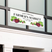 Waterverf groenten Aangepaste boerenmarktbanner Spandoek (Buitenkant Gebouw)