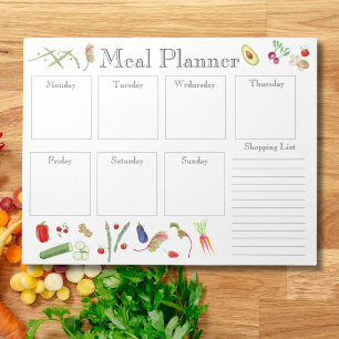 Waterverf Groenten & Fruit Maaltijdplanner Notitieblok