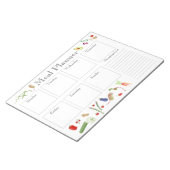 Waterverf Groenten & Fruitmaaltijdplanner Notitieblok (Schuin)