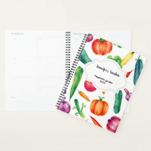 Waterverf Groenten Patroon Persoonlijke tuin Planner