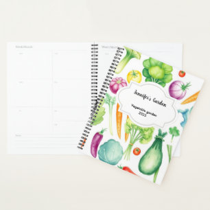 Waterverf Groenten Patroon Persoonlijke tuin Planner