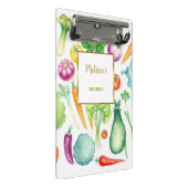 Waterverf groenten witgouden recepten mini klembord (Schuin)