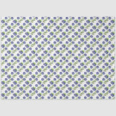 Waterverf Groot Blauwebespatroon Tissuepapier (Voorkant)
