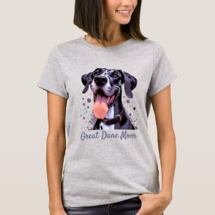 Waterverf Grote Deen Leuk Hond Huisdier T-shirt