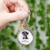 Waterverf Grote Deen Leuk Hond Pet Aangepaste Naam Sleutelhanger (Hand)