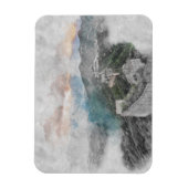 Waterverf grote muur van china magneet (Verticaal)