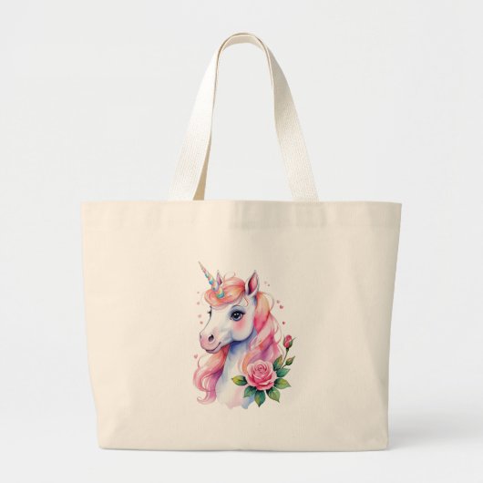 Waterverf grote tote bag (Voorkant)