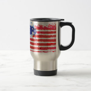 waterverf grunge American Flag Reisbeker