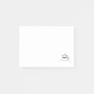 waterverf haai glimlach grijs groene oceaan dier post-it® notes