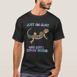 Waterverf hagedis gewoon een tante die van luipaar t-shirt