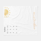 Waterverf "Hallo Sunshine" Baby Milestone Fleece (Voorkant (Horizontaal))