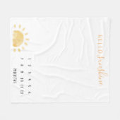 Waterverf "Hallo Sunshine" Baby Milestone Fleece (Voorkant (Horizontaal))