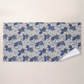 Waterverf Halloween afbeelding met zwarte katten Badhanddoek (Badhanddoek)