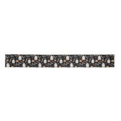 Waterverf Halloween Boo Ghost en Pumpkins Black Lint (Voorkant)