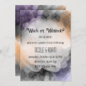 Waterverf Halloween Gender Reveal Kaart (Voorkant / Achterkant)