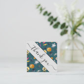 Waterverf Halloween Monsters Klant Bedankt Vierkante Visitekaartje (Staand voorkant)