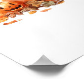 Waterverf Halloween pompoenen met herfstbladeren O Poster (Hoek)