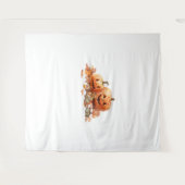 Waterverf Halloween pompoenen met herfstbladeren O Wandkleed (Voorkant (horizontaal))