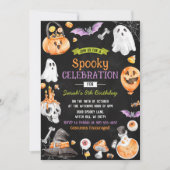 Waterverf Halloween Spooky One Birthday Kaart (Voorkant)