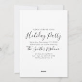 Waterverf Hand Drawn Holiday Party Invitation Feestdagenkaart (Achterkant)
