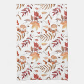 Waterverf Hand Getrokken Herfst Herfstbladeren & B Theedoek (Verticaal)