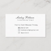 Waterverf handen massagetherapeut visitekaartje (Achterkant)