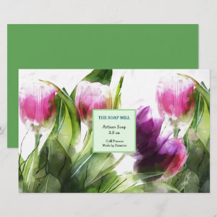 Waterverf Handgemaakte zeep inpakpapier blad
