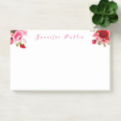 Waterverf Handgeschreven Naam Tekst Rozen Floral Post-it® Notes (Kantoor)