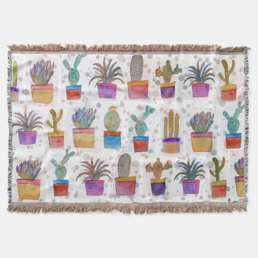 Waterverf handschilderpatroon deken (Voorkant)