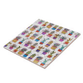 Waterverf handschilderpatroon tegeltje (Zijkant)