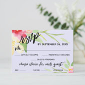 Waterverf handschrift menu Keuze lavender menu (Staand voorkant)