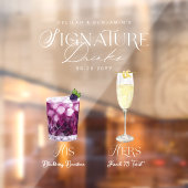 Waterverf Handtekening Drinken Wedding Bar Teken C Raamsticker (Vel 2)