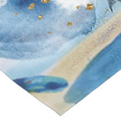 Waterverf handverf abstracte kunst korte tafelloper (Hoek)