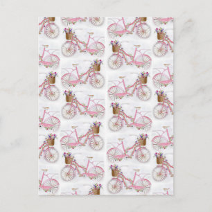 waterverf handverf fiets briefkaart