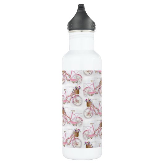  waterverf handverf  fiets waterfles  (Rechts)