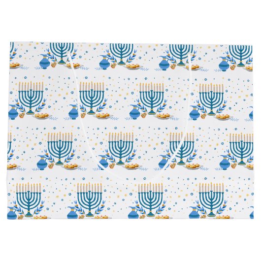 Waterverf Hanukkah Holiday Groot Cadeauzakje (Achterkant)