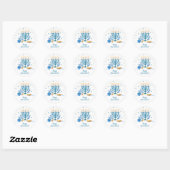 Waterverf Hanukkah Holiday Ronde Sticker (Vel)