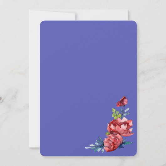 Waterverf Happiness Wedding | Sla onze datum op Kaart (Achterkant)