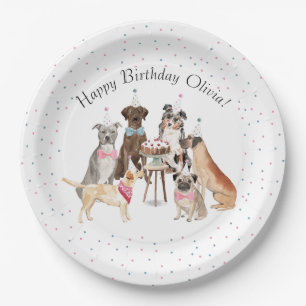 Waterverf Happy Birthday Paper Bord