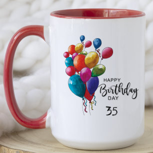 Waterverf Happy Birthday Party Balloons Mok