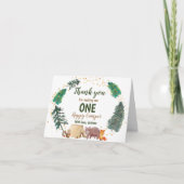 Waterverf Happy Camper Birthday Dank u wel Bedankkaart (Voorkant)