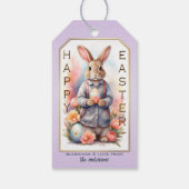 Waterverf Happy Easter Bunny Cadeaulabel (Achterkant)