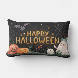 waterverf Happy Halloween Pumpkin en Ghost Kussen