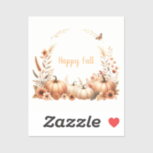 Waterverf Happy Herfst Sticker