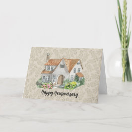 Waterverf Happy Home Jubileum House Bedankkaart