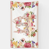 Waterverf Happy Paaster Bunny Spandoek (Verticaal)