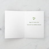 Waterverf Happy St. Patrick's Day Funny Koe Kaart (Binnen)